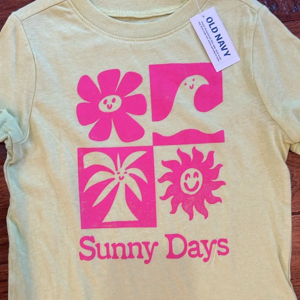 “Sunny Days” Bright Yellow Shirt Size 3T